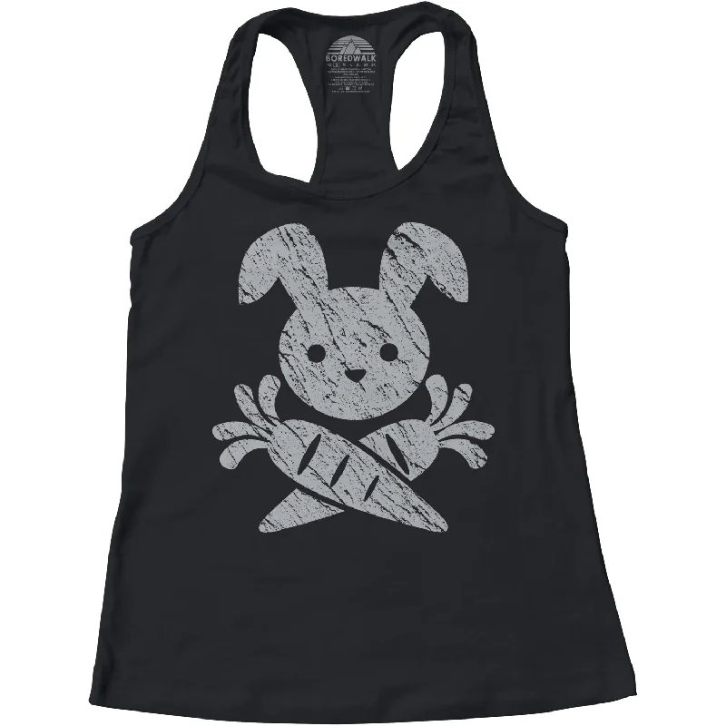 Women's Jolly Roger Bunny Racerback Tank Top strappy tank top