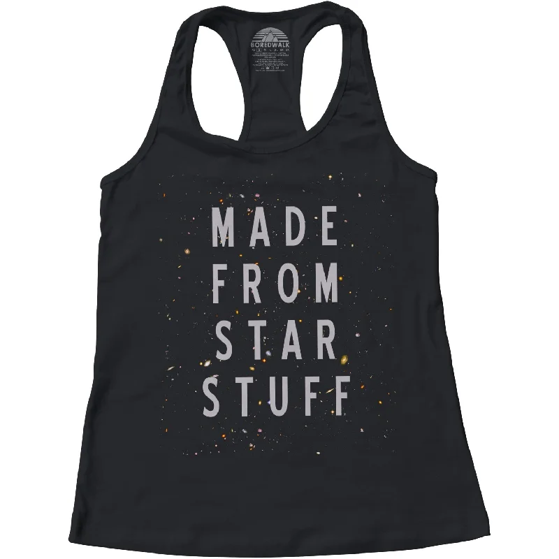Women's Made From Star Stuff Astronomy Racerback Tank Top casual tank top