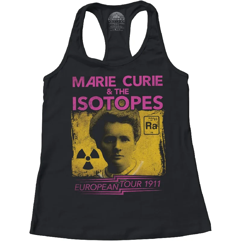 Women's Marie Curie European Tour Racerback Tank Top bright tank top